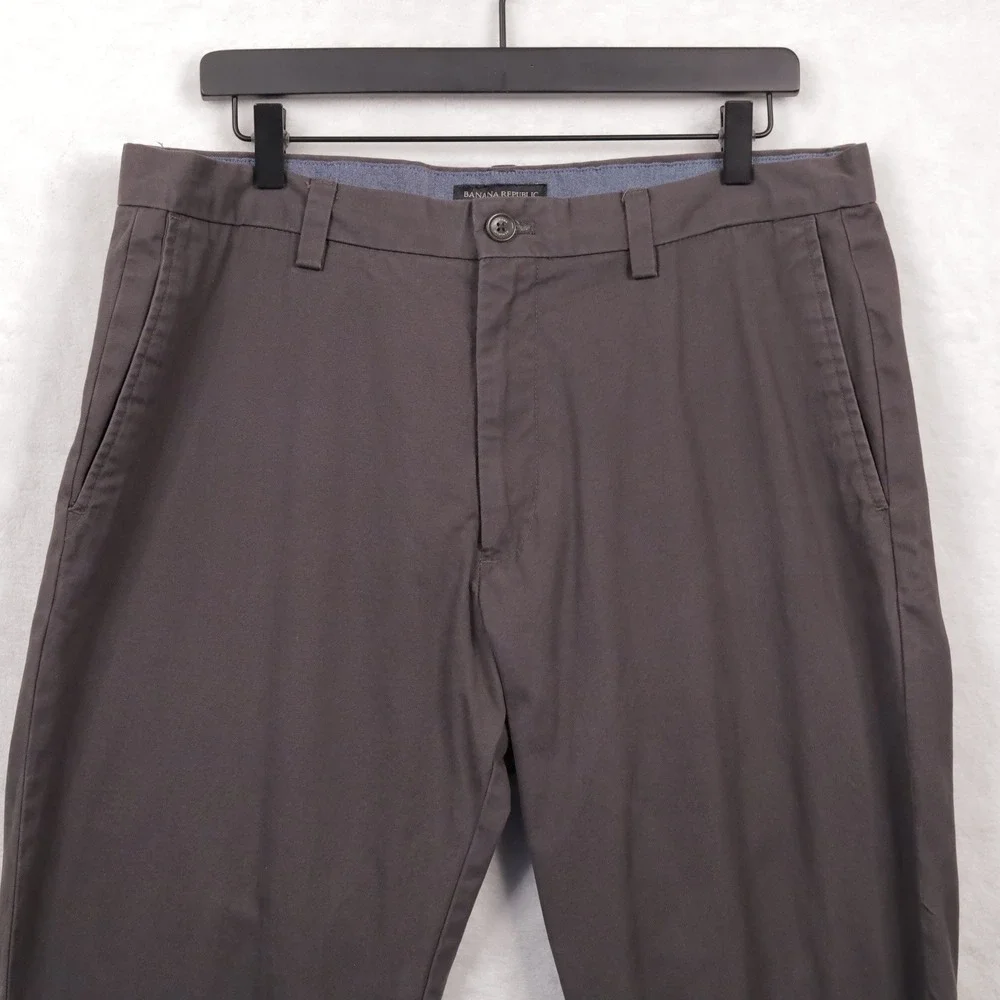 BANANA REPUBLIC Emerson Chino Pants Straight Leg Casual Trousers Brown Sz‎ 36x31